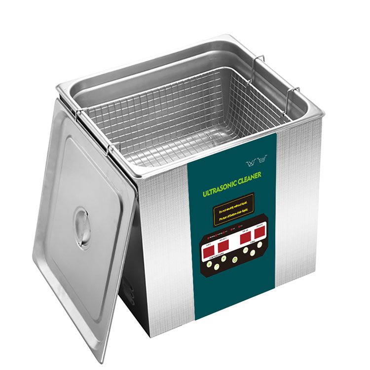 Ultrasonic Cleaner With Drain Valve Valve - 11Lデジタル超音波洗浄機、可変周波数、240W、排水バルブ付き、ステンレス製、部品洗浄用。