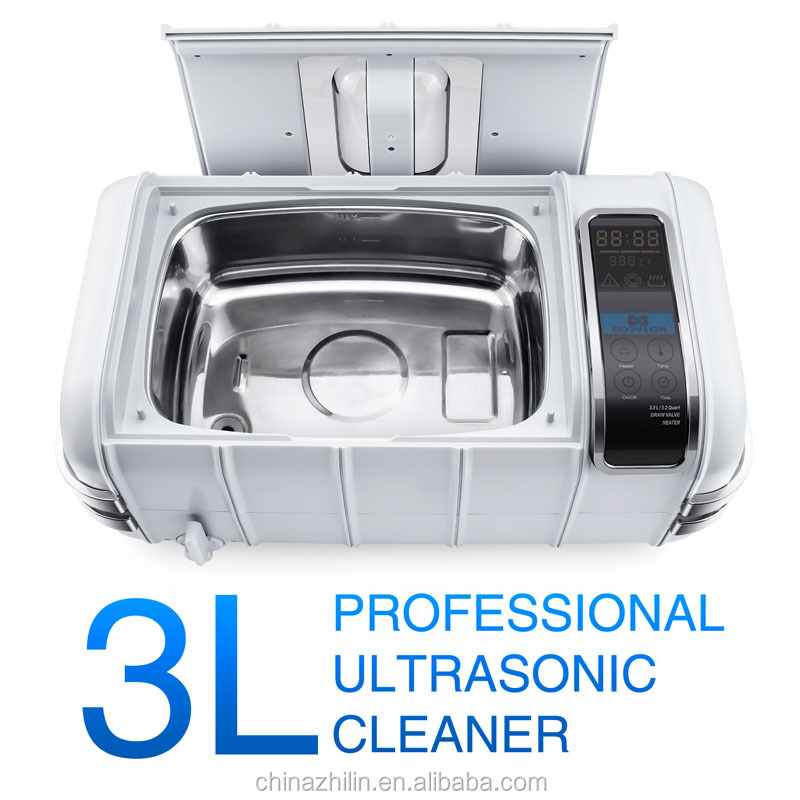 Ultrasonic Cleaner With Drain Valve Valve - プロ仕様3L超音波洗浄機35kHz工業用グレード、ヒーターと排水バルブ付き、歯科ラボ、ジュエリー用