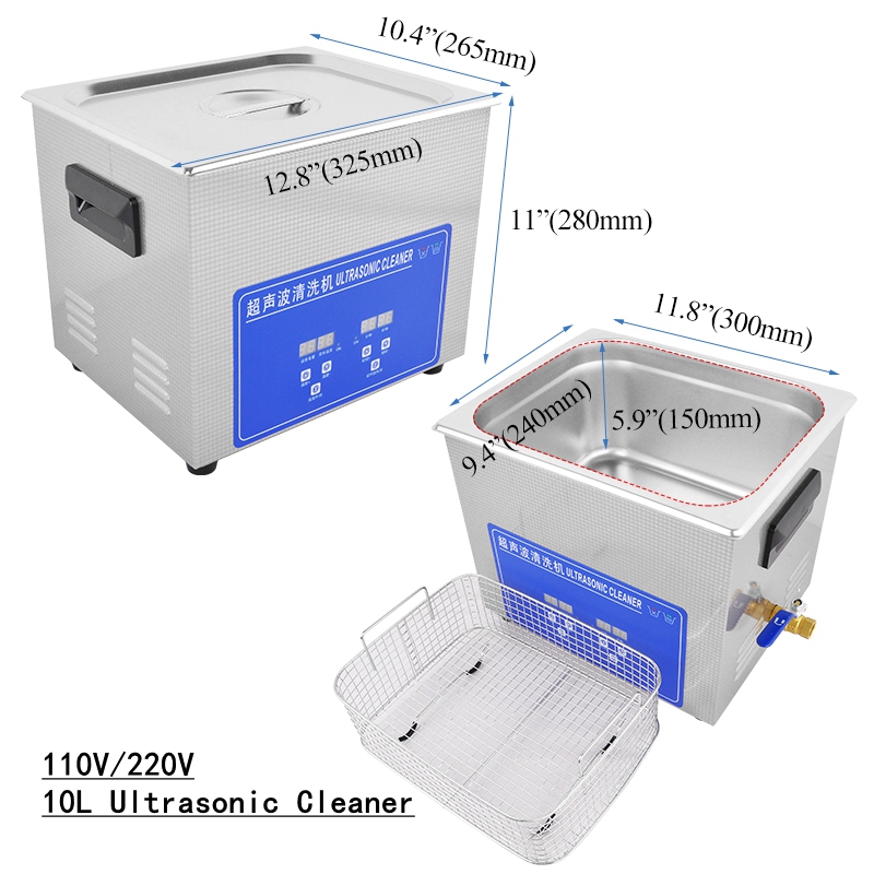 10L 家庭用デジタル超音波洗浄機ラボ超音波加熱クリーナーメ - Ultrasonic Cleaning Machine 10L Digital のレビューと価格