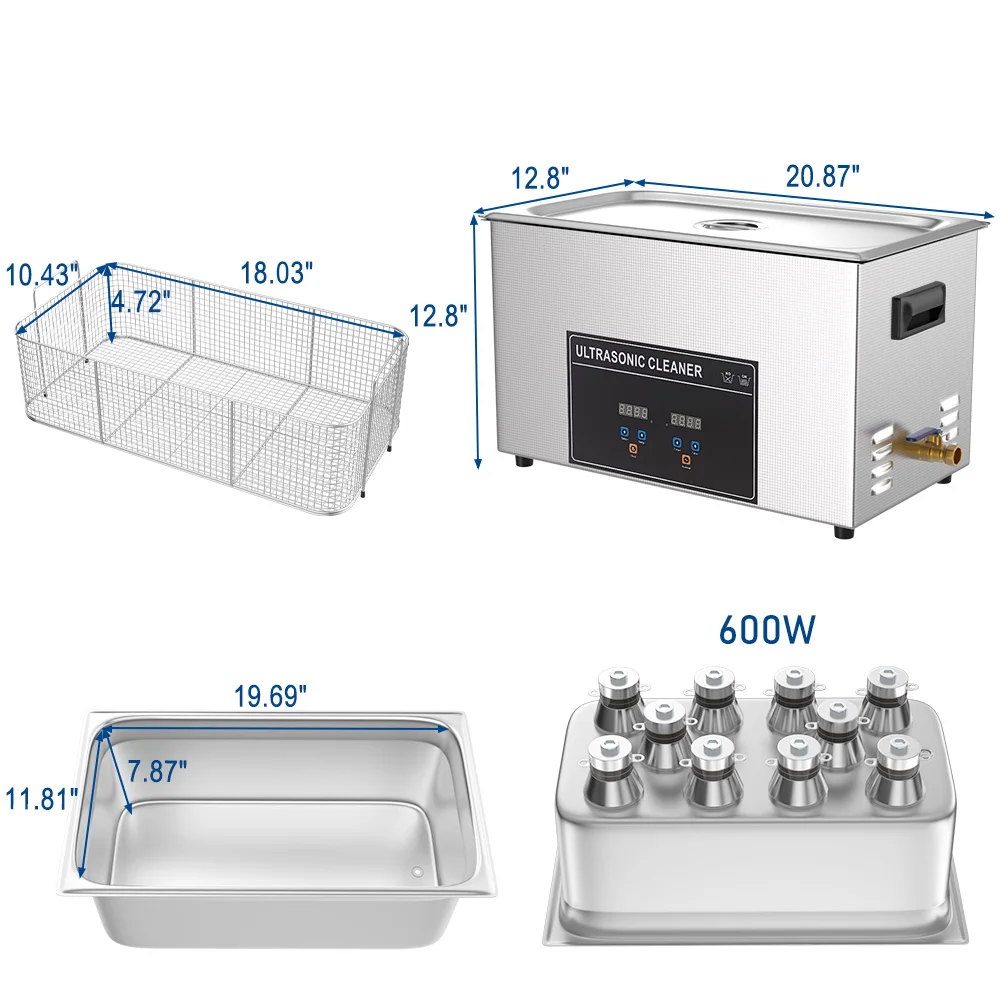 車のエンジンラボ用産業用超音波洗浄機ヒーター脱気セミウェーブ - Industrial Ultrasonic Cleaner 30L Heater のレビューと価格