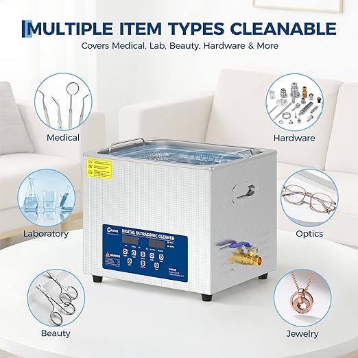 6-30L 業務用超音波洗浄機、デジタルタイマー付きステンレ - Industrial Ultrasonic Cleaner 30L Heater のレビューと価格