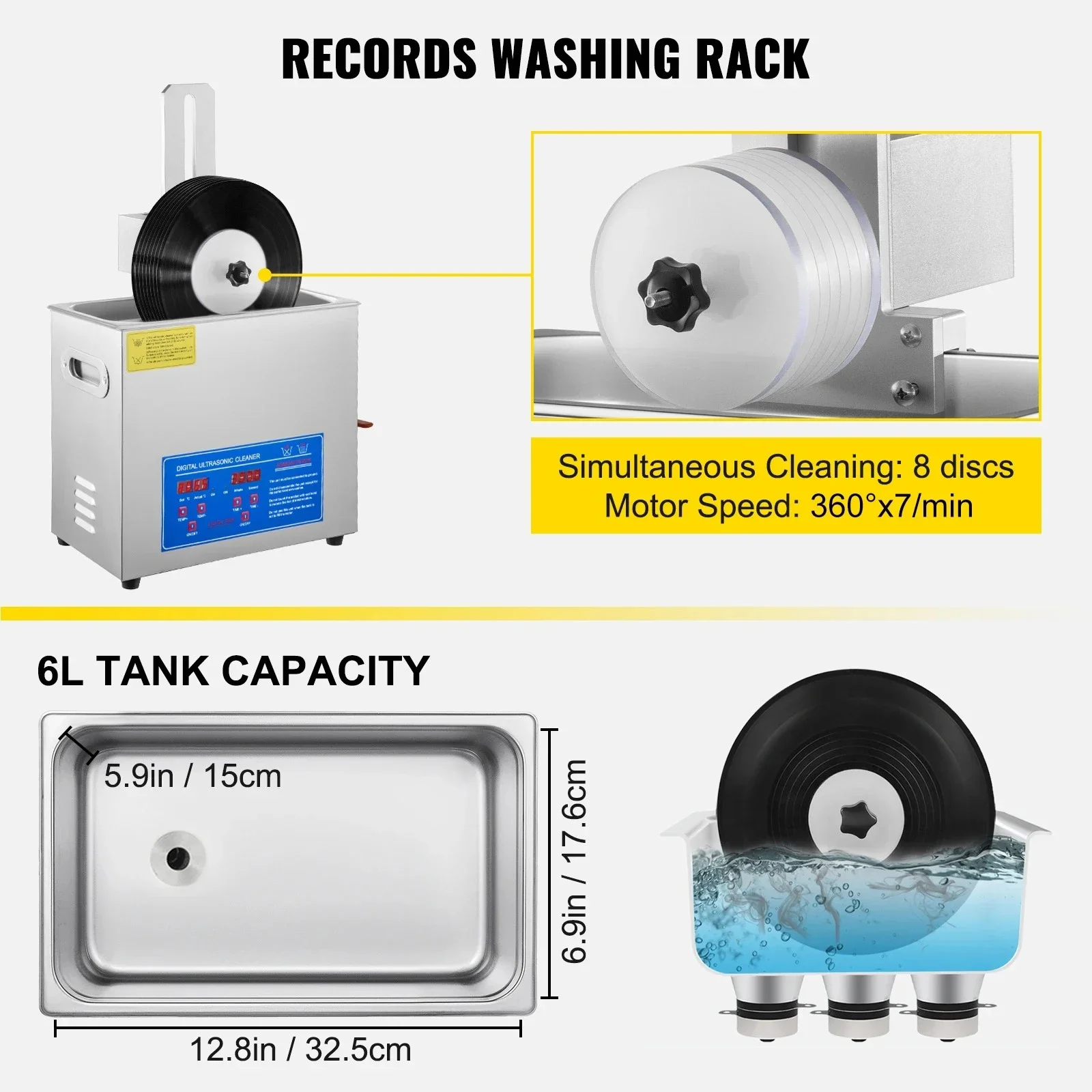 SIHAO 工業用超音波洗浄機 6/15/30L、ステンレス - Industrial Ultrasonic Cleaner 30L Heater のレビューと価格