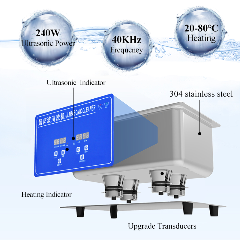 10L 15L 卓上デジタル超音波洗浄機超音波加熱クリーナー - Ultrasonic Cleaning Machine 10L Digital のレビューと価格