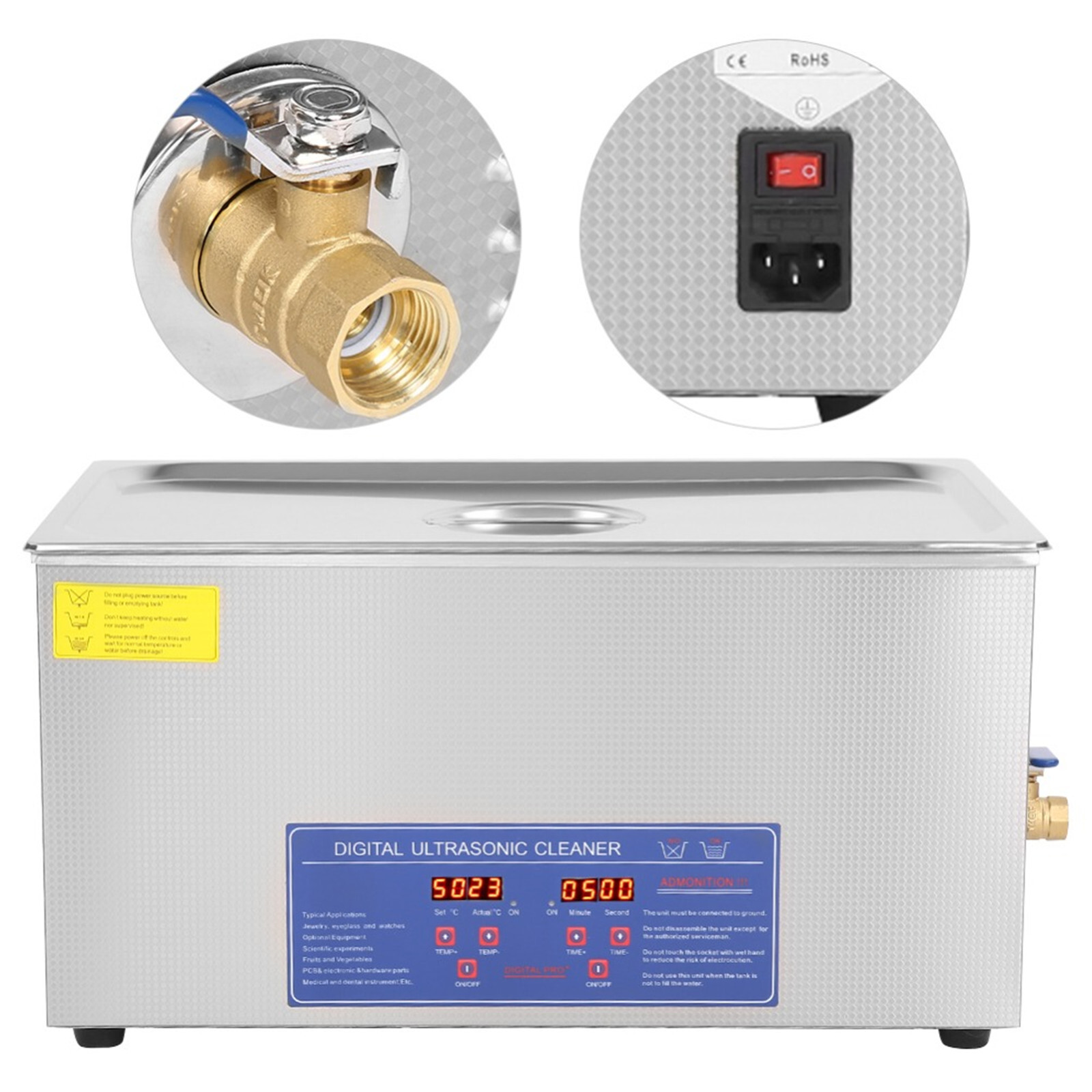 3/6/10/15/22/30L 超音波洗浄機デジタルタイマ - Industrial Ultrasonic Cleaner 30L Heater のレビューと価格